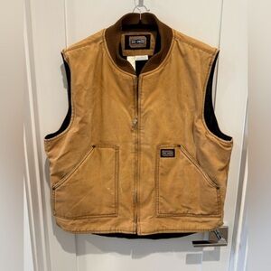 Vintage Big Smith Workwear Vest Tan size L
Workwear Canvas Zip Pockets Insulated